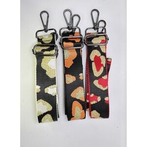 Black Floral Adjustable Replacement Purse Crossbody Strap Bundle w/Gun black Hdw